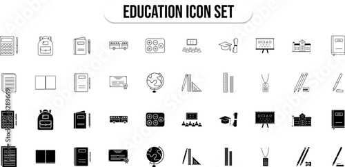 Education icon set