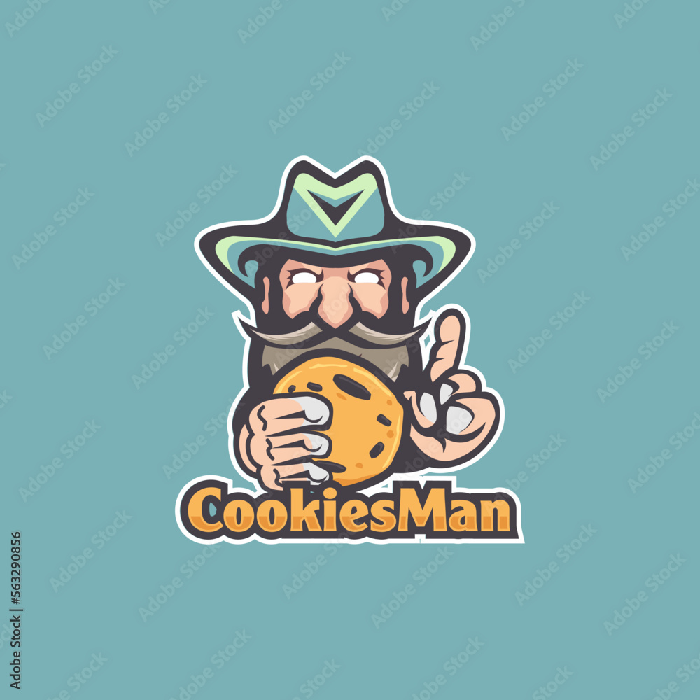 Cookies logo with cowboy mascot