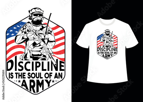 USA army print editable t-shirt vector template design with vintage USA flag design. Veteran remember and honor design, solder hero t-shirt design.