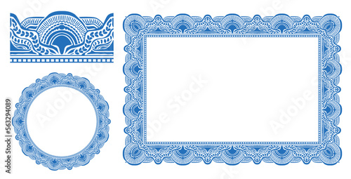 pattern for creative frame for document or certificate