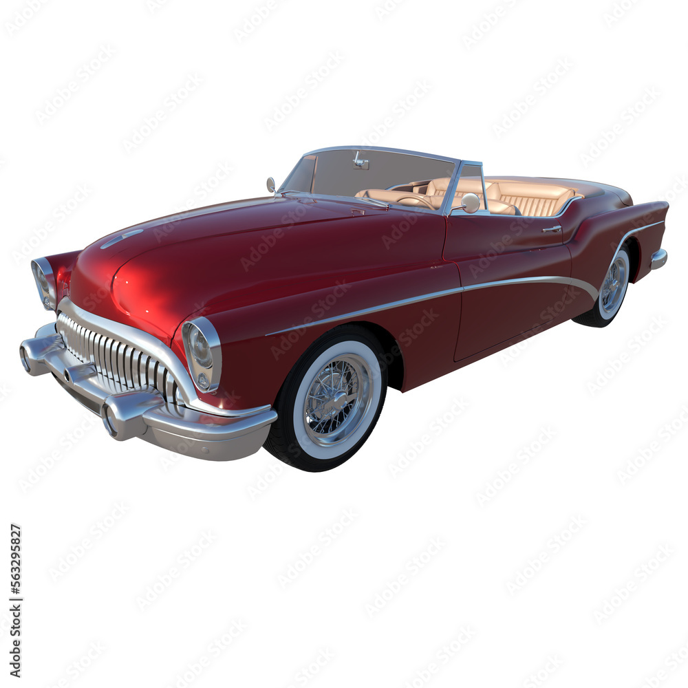 convertible sport car city tourism luxury transport 1 1950s - perspective view png