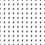 Square seamless background pattern from black cactus symbols. The pattern is evenly filled. Vector illustration on white background
