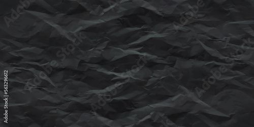 Black creased crumpled paper texture can be use as background. Ragged black Paper. black waxed packing paper texture.	