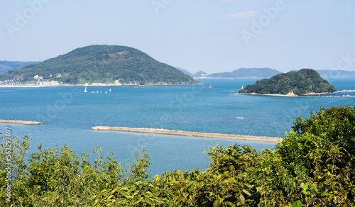 View of Karatsu bay from Karatsu castle hill - Karatsu city, Saga prefecture