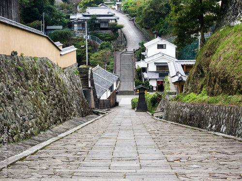 Kitsuki, Japan - October 31, 2016: Historic downtown Kitsuki, an old Japanese castle town photo