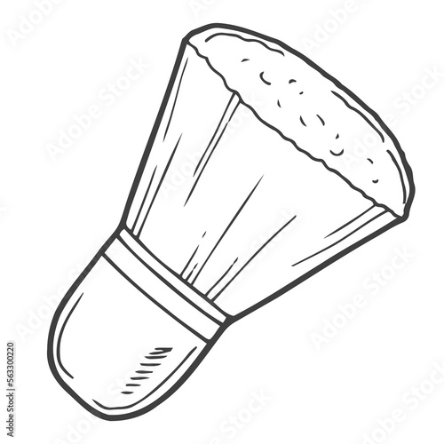 Makeup Brush icon. Vector outline illustration. Beauty and skincare icons set, isolated on white background. Make up collection for shop and salon