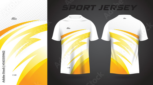 yellow shirt sport jersey design