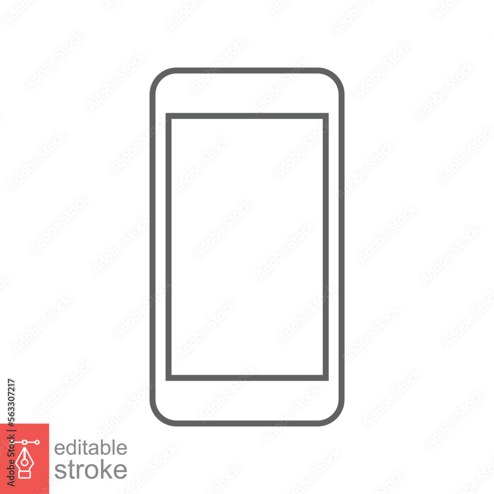 Smartphone icon. Simple outline style. Phone, cell, smart cellular, cellphone, app screen, gadget, device for application, technology concept. Thin line vector illustration. Editable stroke EPS 10. Smartphone icon. Simple outline style. Phone, cell, smart cellular, cellphone, app screen, gadget, device for application, technology concept. Thin line vector illustration. Editable stroke EPS 10.