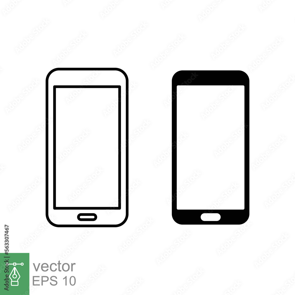Smartphone icon. Simple outline and solid style. Phone, cell, smart cellular, cellphone, app screen, gadget, device for application, technology concept. Line and glyph vector illustration. EPS 10. Smartphone icon. Simple outline and solid style. Phone, cell, smart cellular, cellphone, app screen, gadget, device for application, technology concept. Line and glyph vector illustration. EPS 10.