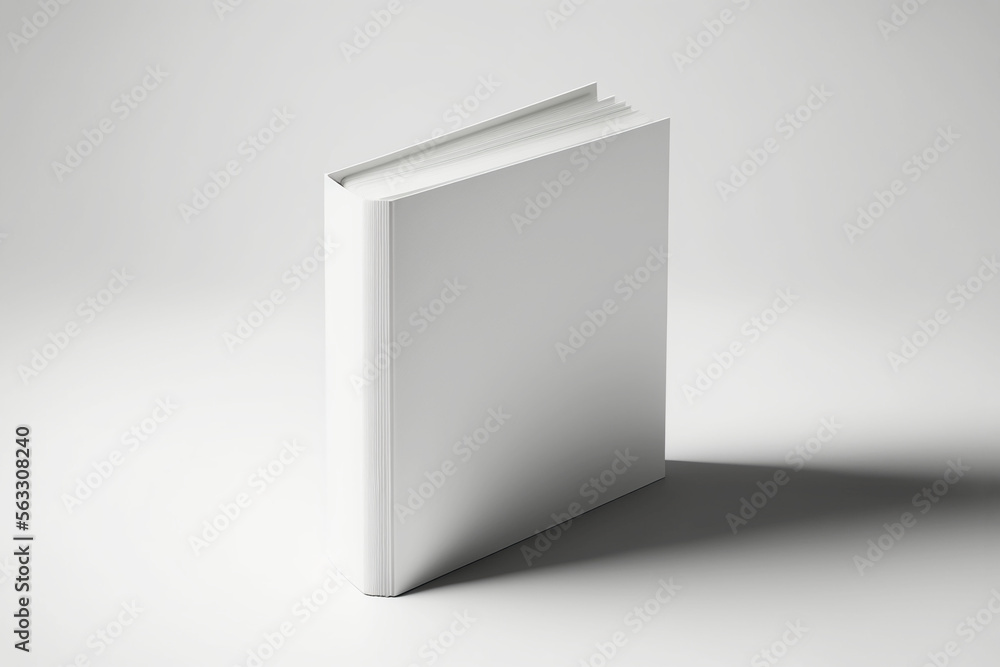 A white book white background 4K created by AI technology