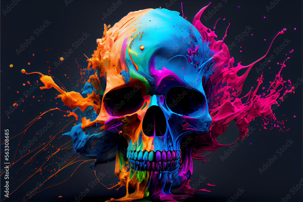 Colorful Skull  Mobile Abyss