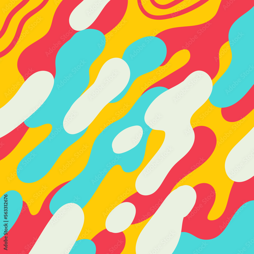 colorful square liquid background illustration_16 colorful square liquid background illustration_16