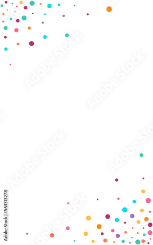 Bright Dot Flying Vector White Background.