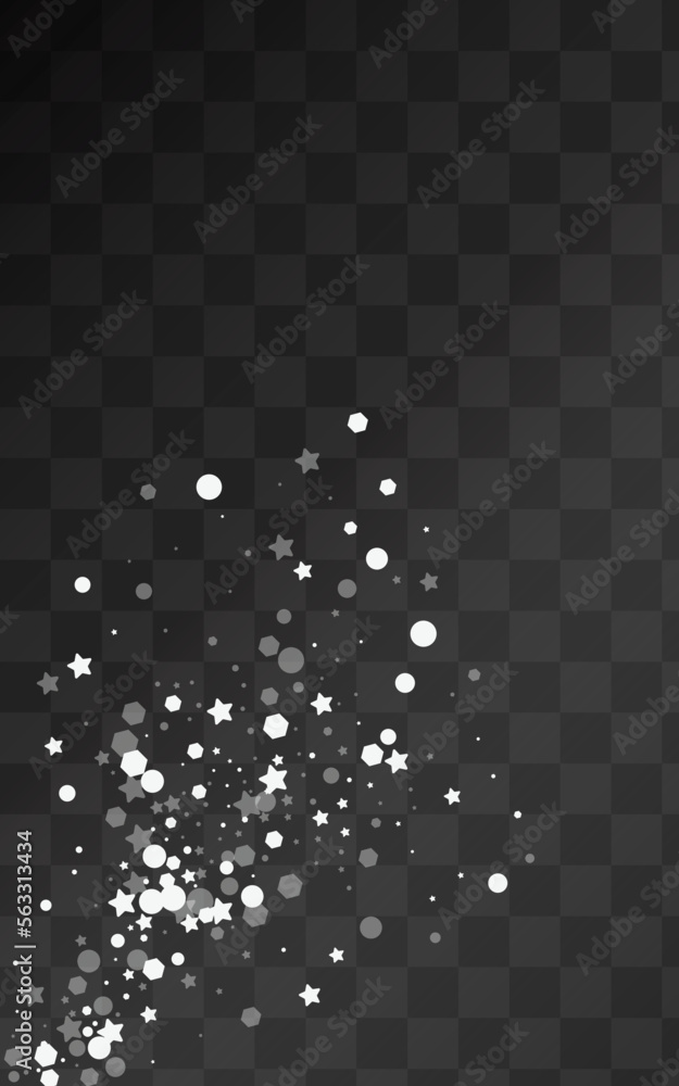 White Snow Vector Transparent Background. Xmas