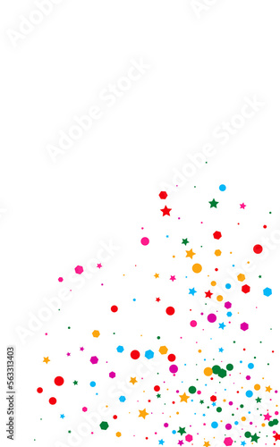 Color Circle Carnaval Vector White Background.