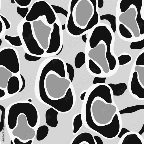 Gepard Bohemian Vector Seamless Pattern. Acrylic