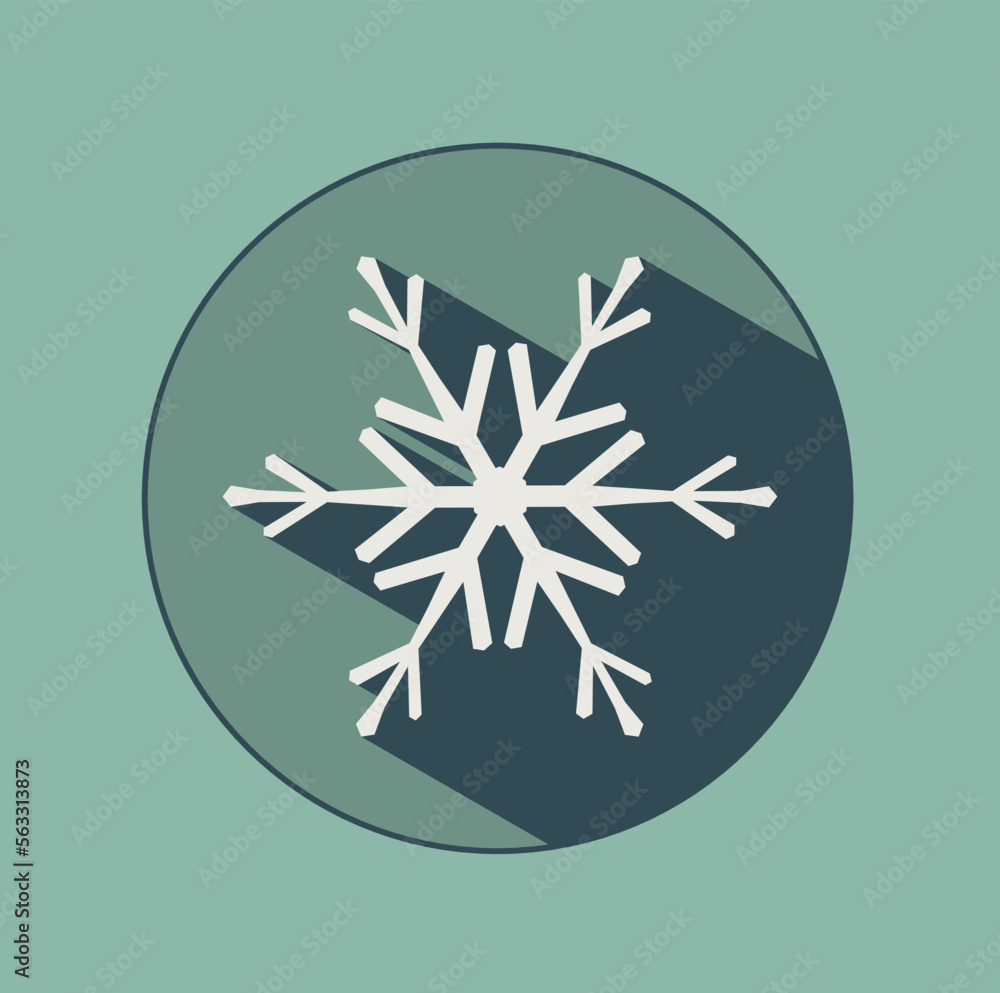 Stylish white snowflake with shadows. New Year's attributes in trendy colors of 2023. The illusion of a three-dimensional image. Stylish white snowflake with shadows. New Year's attributes in trendy colors of 2023. The illusion of a three-dimensional image.