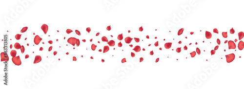 Wallpaper Mural Red Blossom Summer Vector Panoramic White Torontodigital.ca