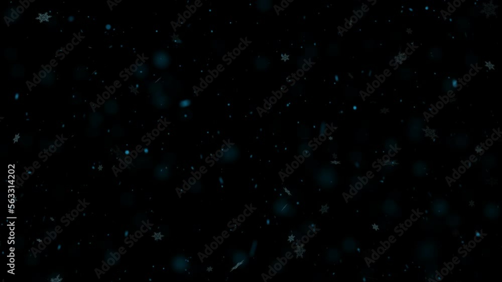 Video Stock Winter blizzard and snowfall with gusts of wind. Falling