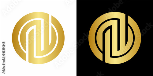 O. S Mono gram logo, gold vintage vlack in white backgorund
