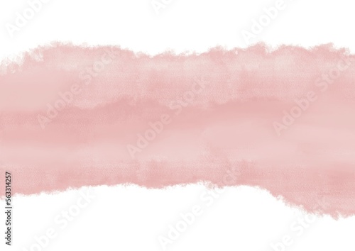 Pastel pink watercolor background on white background