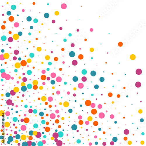 Multicolored Polka Independence Vector White