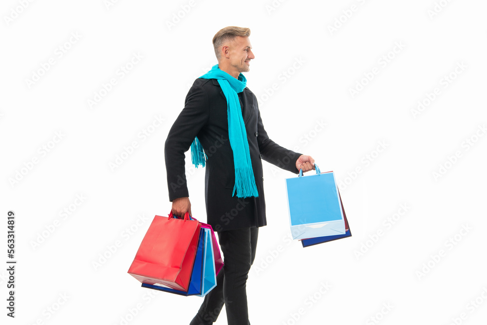 image of shopping man with purchase. shopping man with purchase isolated on white. image of shopping man with purchase. shopping man with purchase isolated on white.