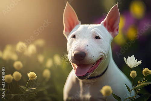 Foto Bull terrier puppy, Generative AI