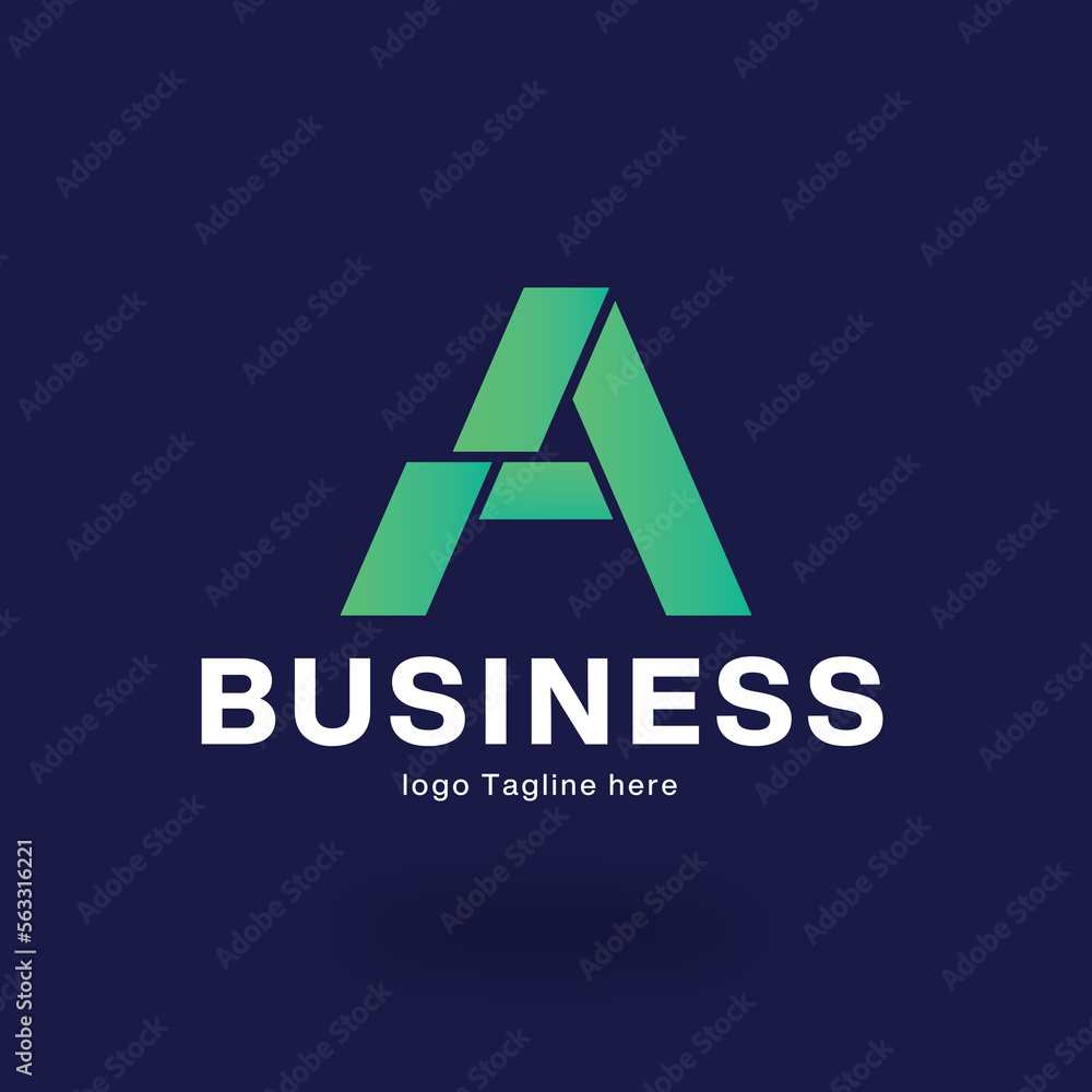 A letter initial colorful gradient logo A letter initial colorful gradient logo