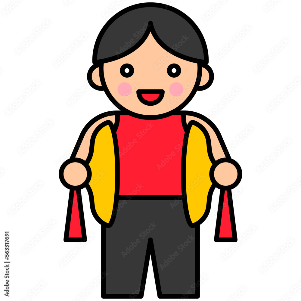Man hitting Cymbals icon, Lion dance related vector Man hitting Cymbals icon, Lion dance related vector