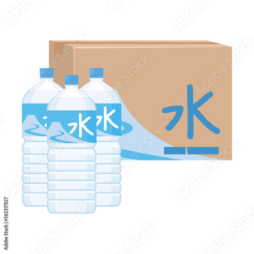 ケース売りのペットボトルの水