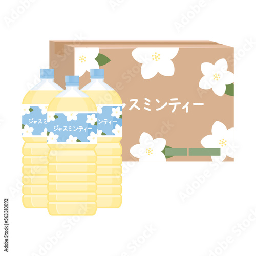 ケース売りのペットボトルのジャスミンティー