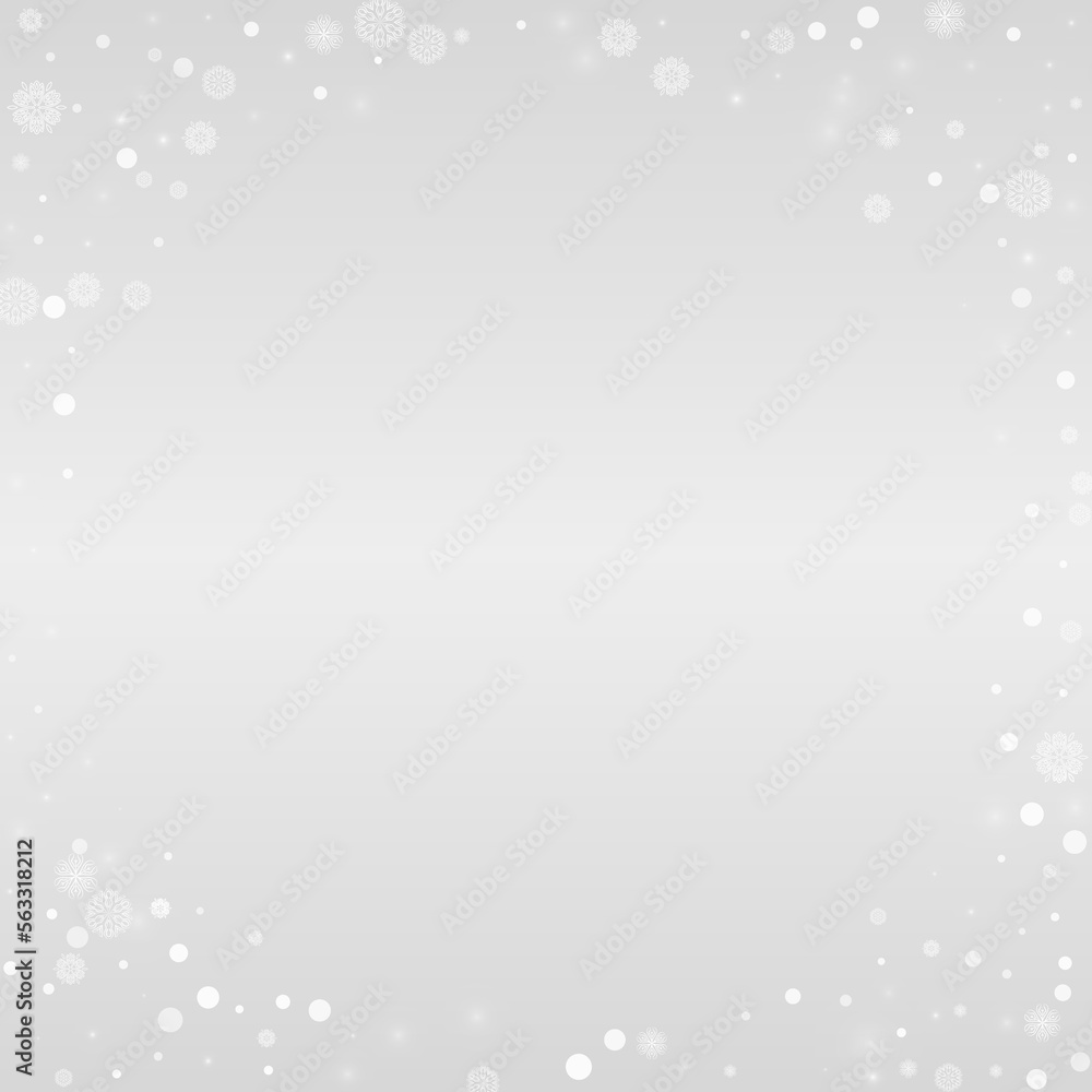 White Snowflake Vector Grey Background. Sky White Snowflake Vector Grey Background. Sky