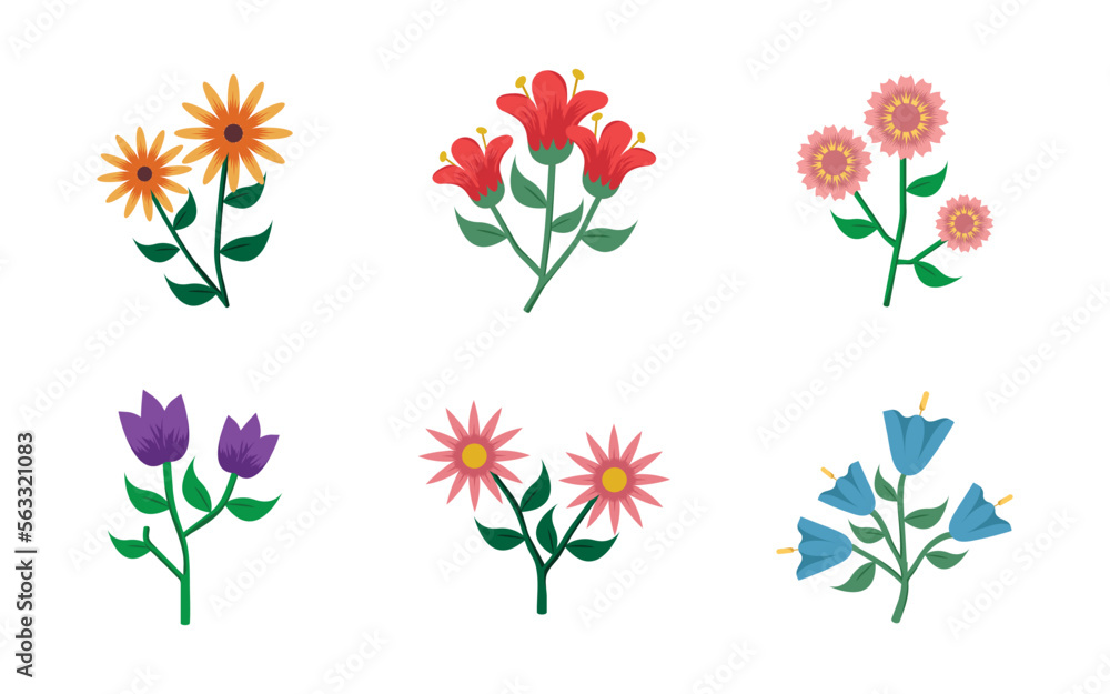 Beautiful Spring Floral Elements