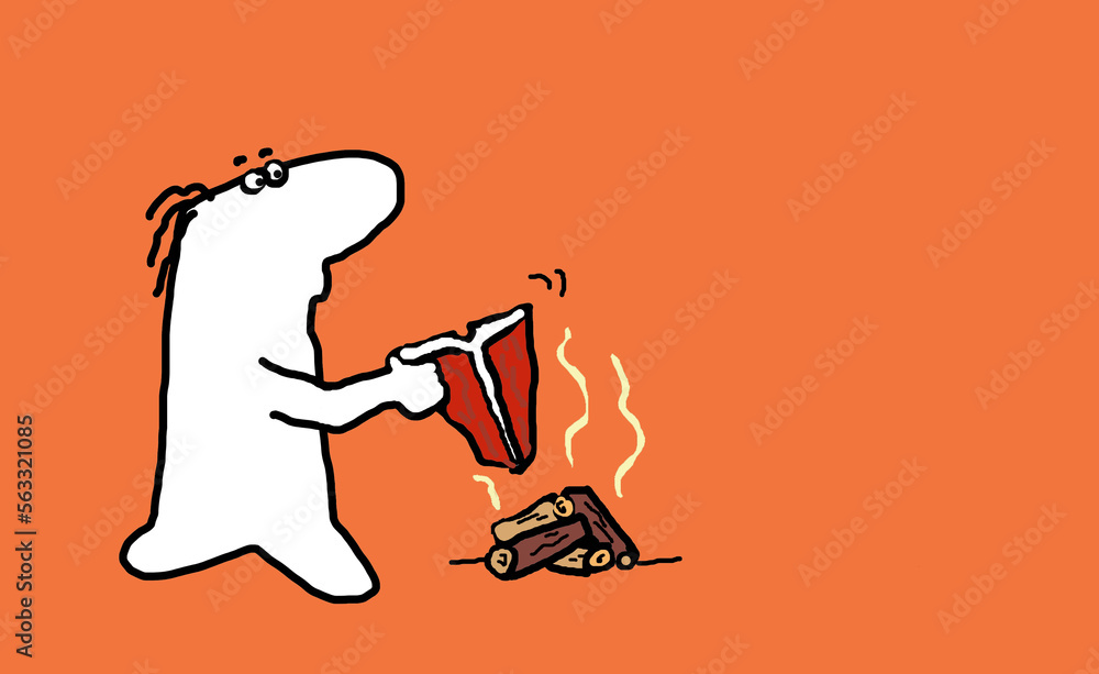 Humorous character depicting a stakeholder pun - steakholder