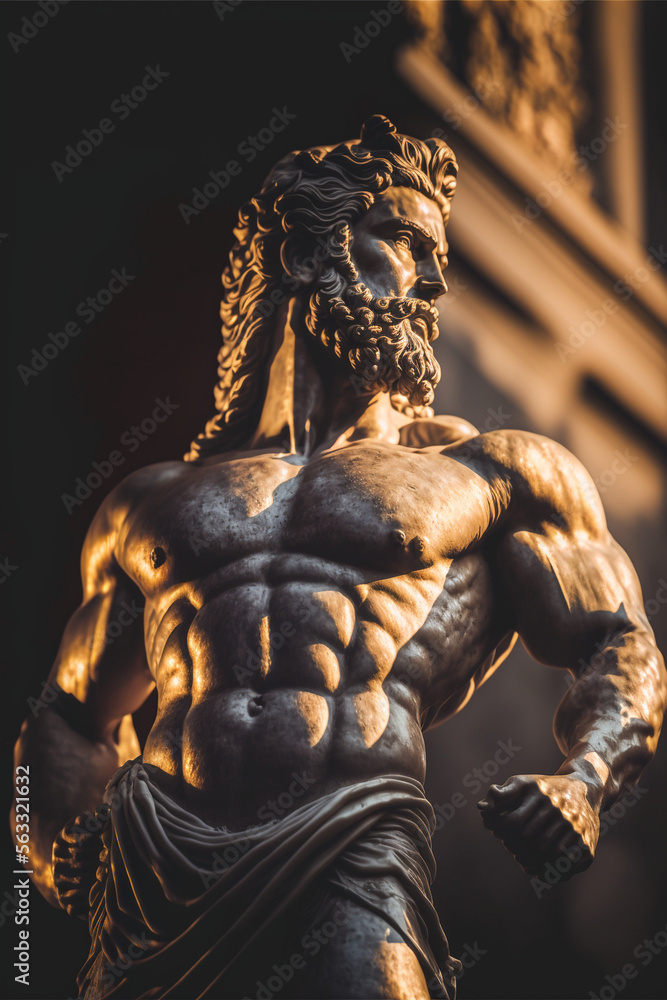 Muscular Greek God Statues