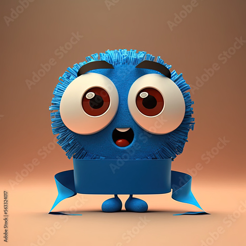Cute Cartoon Blue Ribbon Ch...