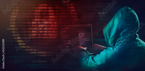 Fotografia hooded hacker