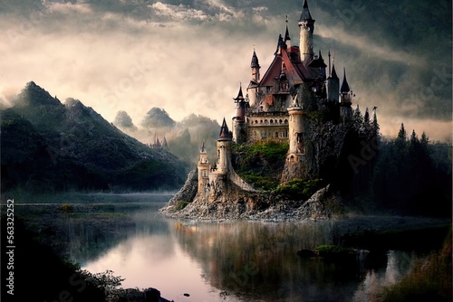 castle fairy tale illustration