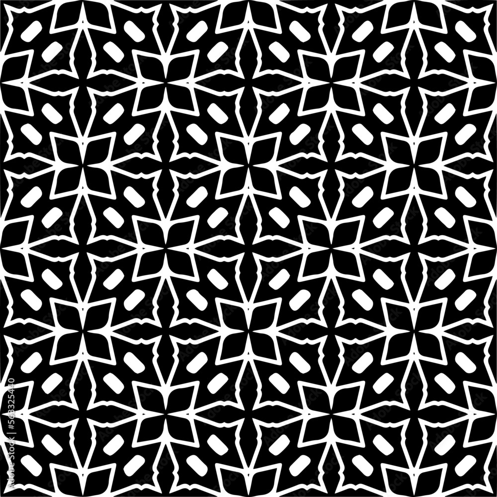 Vector pattern in geometric ornamental style. Black and white color.Seamless pattern.
Vector pattern in geometric ornamental style. Black and white color.Seamless pattern.