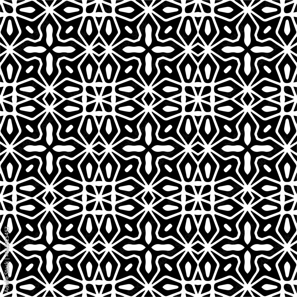 Vector pattern in geometric ornamental style. Black and white color.Seamless pattern.
Vector pattern in geometric ornamental style. Black and white color.Seamless pattern.