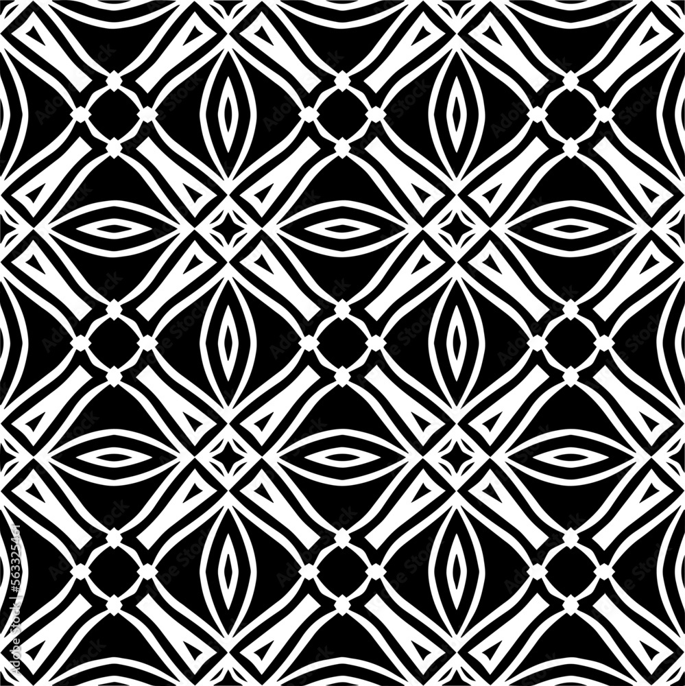 Vector pattern in geometric ornamental style. Black and white color.Seamless pattern.
Vector pattern in geometric ornamental style. Black and white color.Seamless pattern.