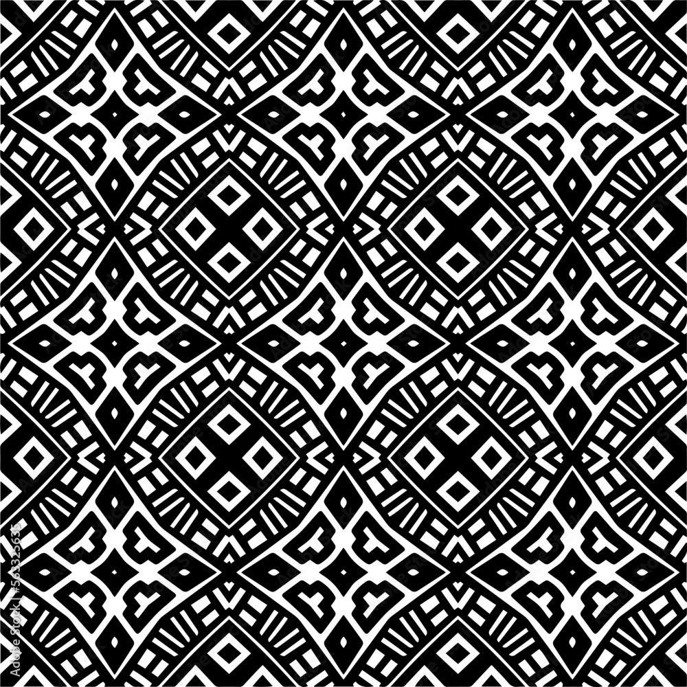 Vector pattern in geometric ornamental style. Black and white color.Seamless pattern.
Vector pattern in geometric ornamental style. Black and white color.Seamless pattern.