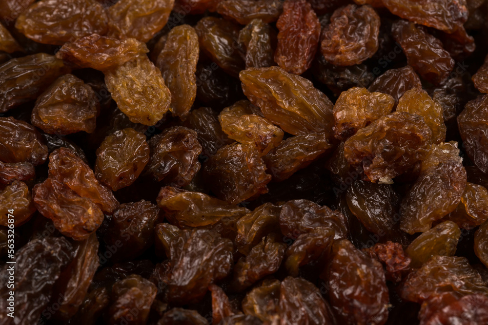Sweet raisins background