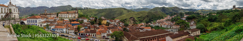 panoramic view of Ouro Preto, MG, Brazil. World Heritage Site by UNESCO