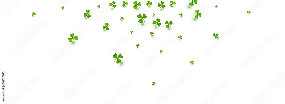 Green Clover Fly Vector White Panoramic Green Clover Fly Vector White Panoramic