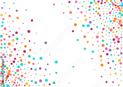 Color Circle Flying Vector White Background.