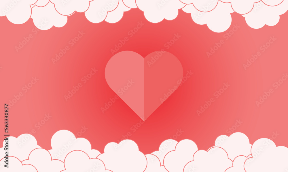 Vector love valentine background good for website, design, wallpaper, background, sosial media content, print, mockup