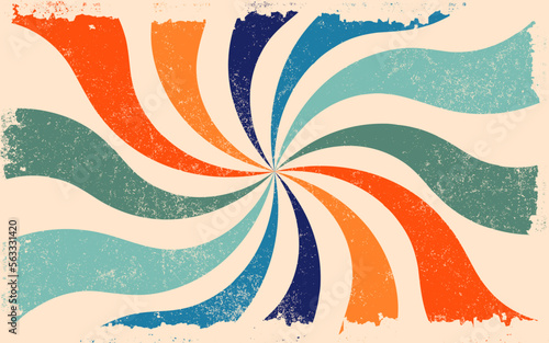 distressed sunburst retro background