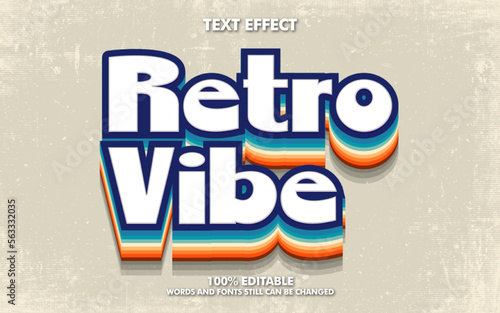 EDitable retro text effect with color shadow